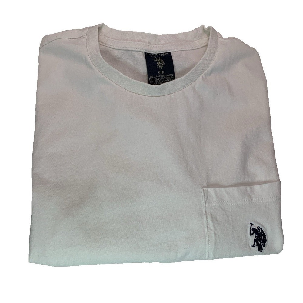 US Polo Assn Mens White Short Sleeve T Shirt Classic Pony Logo Size Small - Picture 16 of 16